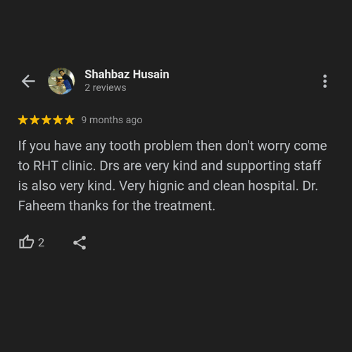 google review for Dentist