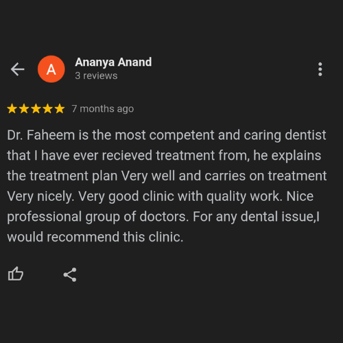 google review for Dentist