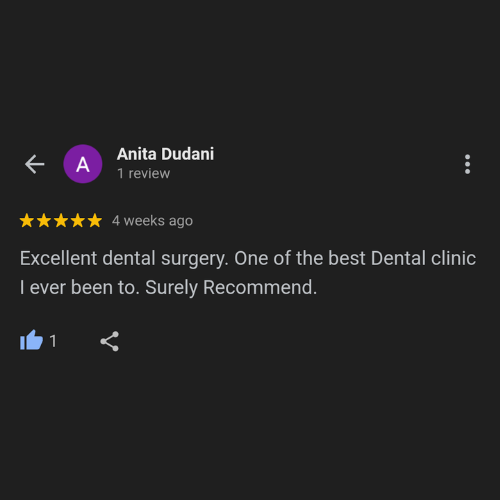 Dentist google review